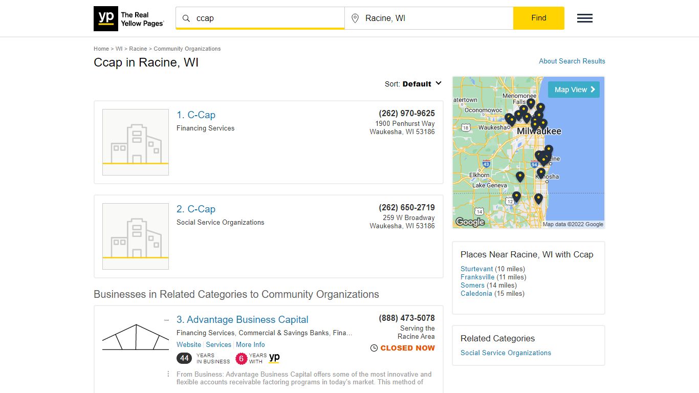 Ccap in Racine, WI with Reviews - YP.com